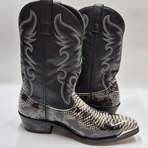 Laredo Monty Faux Leather Western Boots 11D - Picture 7 of 16